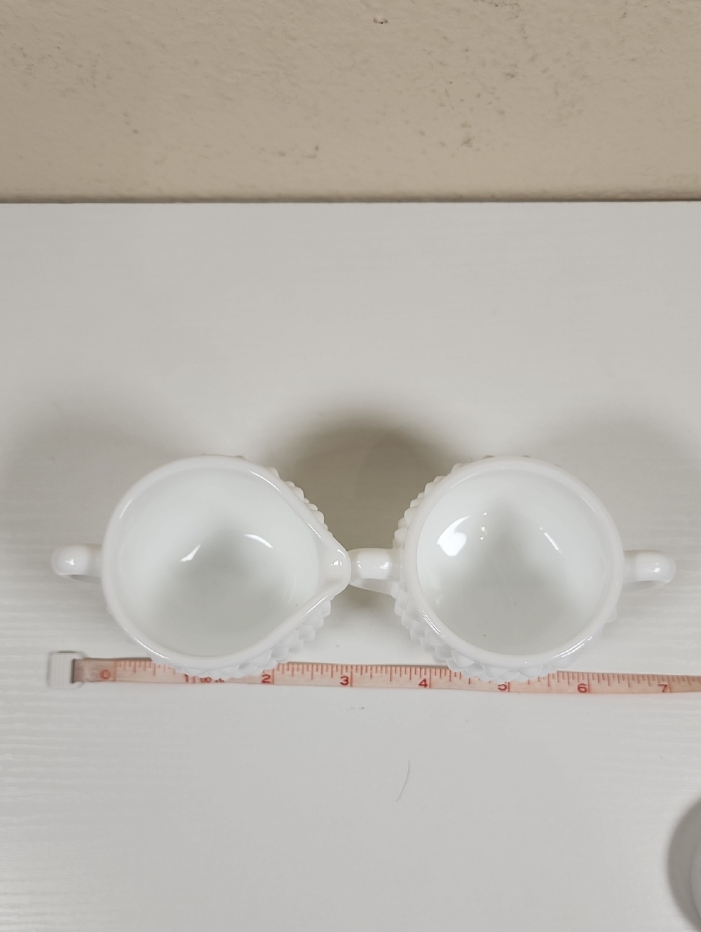 Fenton Hobnail Mini Cream And Sugar Bowls - Picture 4 of 4